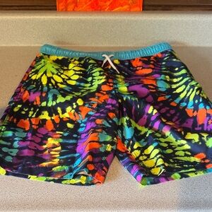 Lands' End Multicolor Tie-Dye Swim Shorts